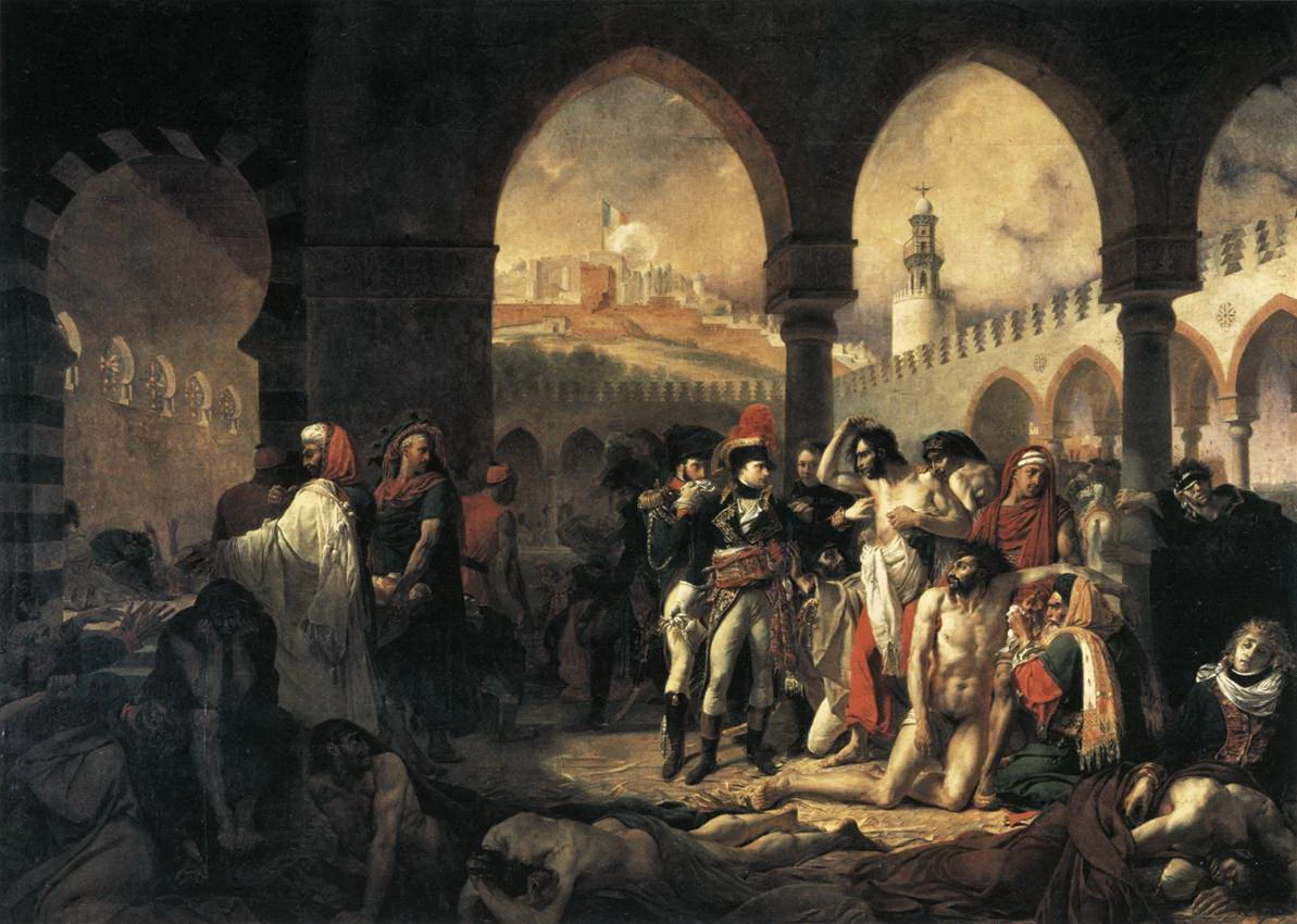  12-Napoleone Bonaparte in visita ai colpiti dalla peste a Giaffa-Louvre 